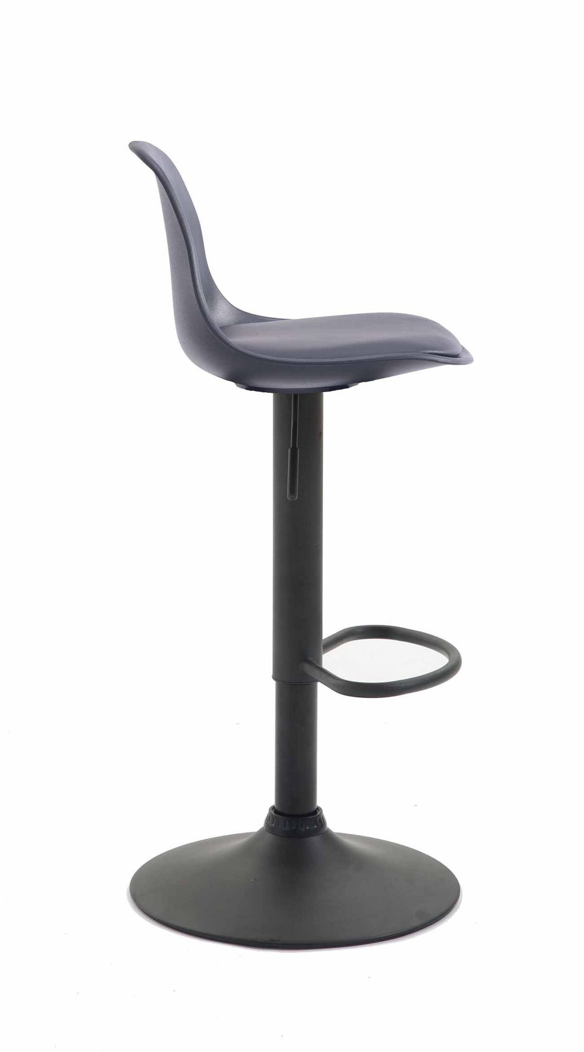BARHOCKER Kunststoff schwarz - Schwarz, Kunststoff/Metall (39/82/43cm) - CLP