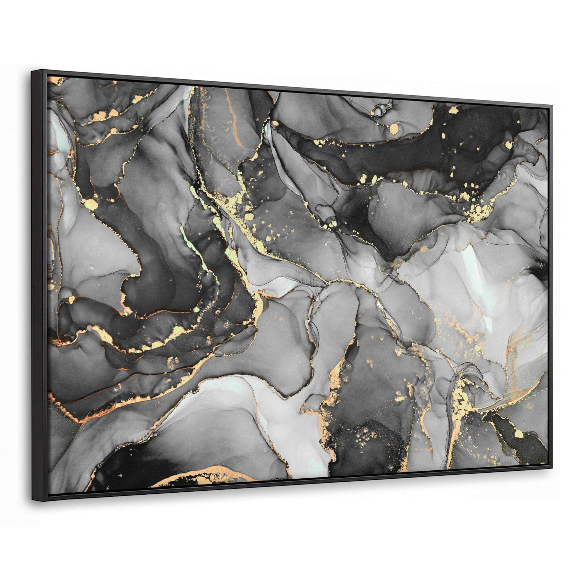 MuchoWow Leinwand Dunkelgrau 150x100 cm