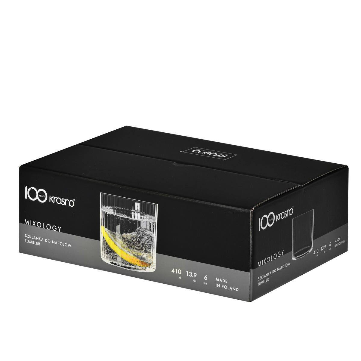 GLÄSER MIT VERTIKALOPTIK, 6er-Set, 410 ml - Transparent, Glas (0.41L)