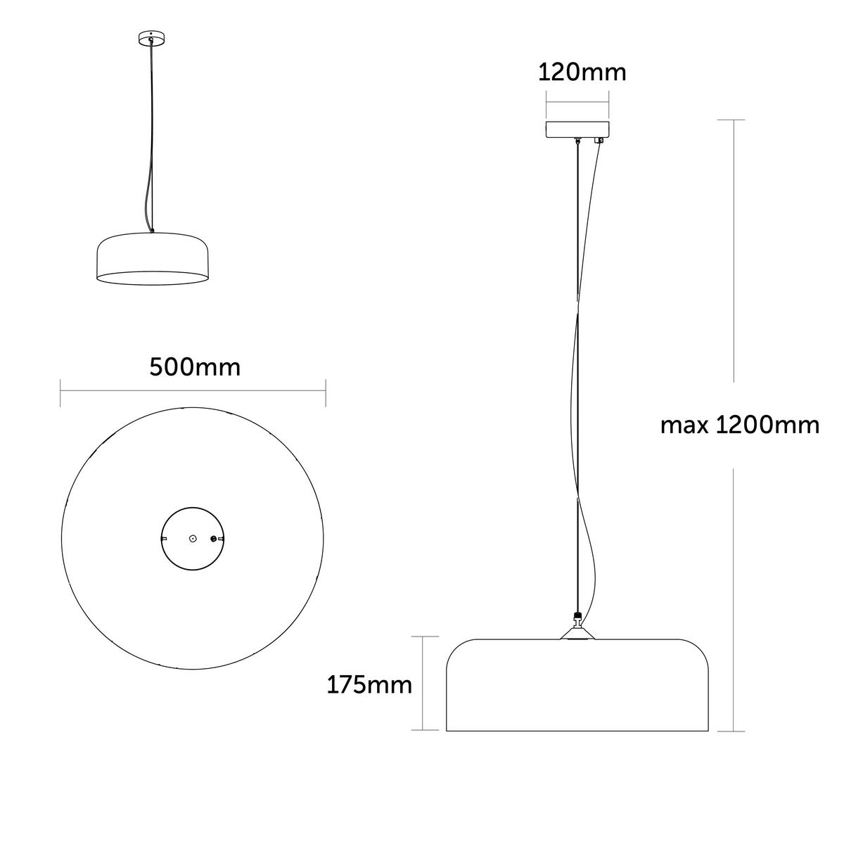 HÄNGELEUCHTE - Dunkelbraun, Metall (50/50/12cm) - Lumicom