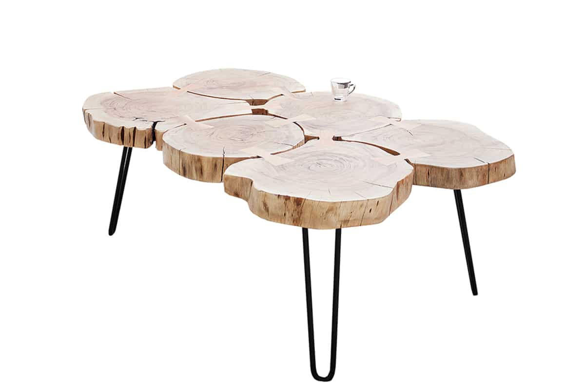 COUCHTISCH GOA Akazie rechteckig Natur|Schwarz 110cm - Schwarz/Braun, Holz (70/110/40cm) - riess-ambiente