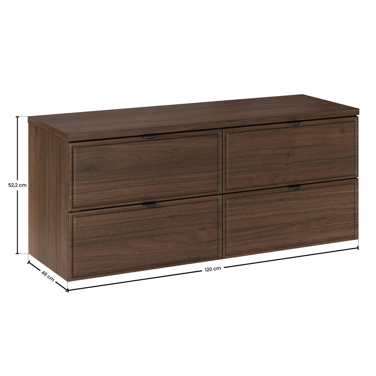 DONJI ELEMENT ZA UMIVAONIK 120cm Elias Drvo - smeđa, drvni materijal (120/52.2/46cm) - Petits-meubles
