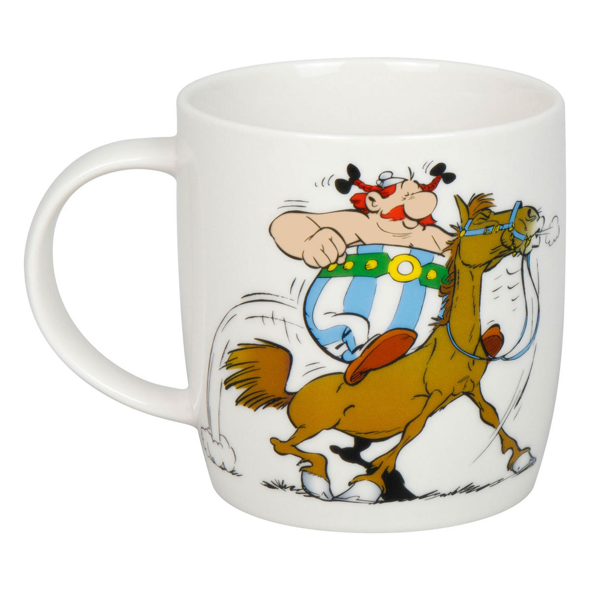 KAFFEEBECHER Asterix - Reiten - Naturfarben, Keramik (0.4L) - Könitz