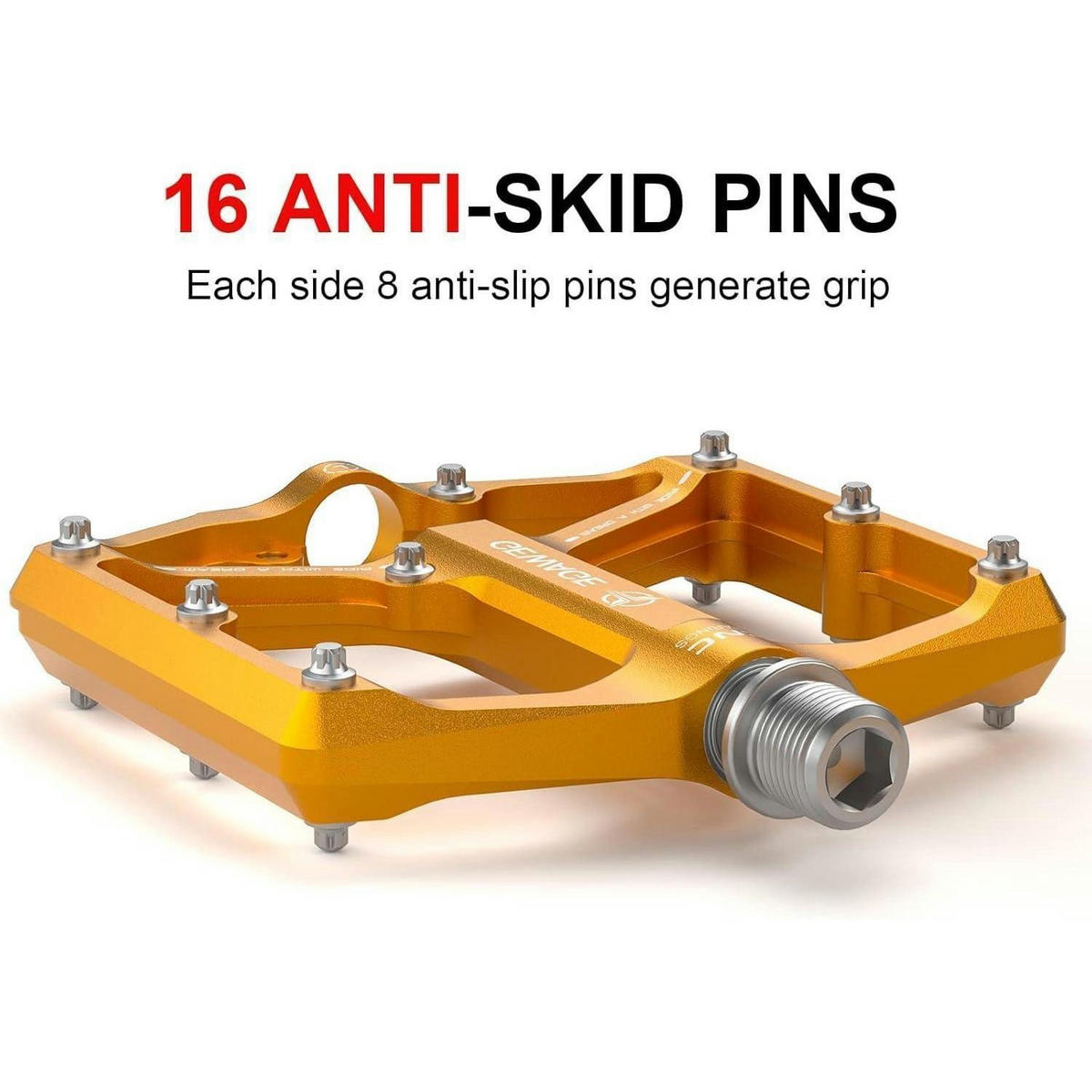 FAHRRADPEDALE Rennrad/Mountainbike Aluminium Gold - Goldfarben, Metall (10/1.5/10.4cm)