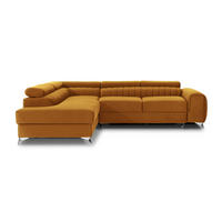 ECKSOFA Laurence mit Schlaffunktion & Bettkasten – 278 x 205 cm, verstellbare Kopfstützen - Gelb, Kunststoff (278/205cm) - Wohnideebilder
