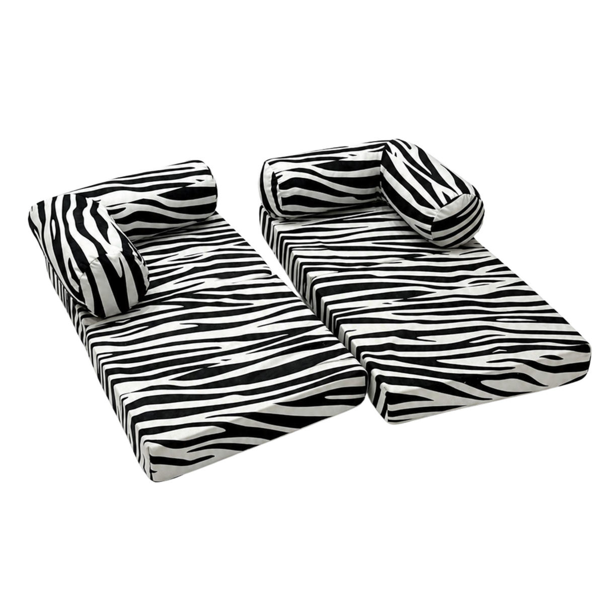MODULARES Kindersofa Zebra – weiches Spielsofa zum Spielen und Entspannen - Weiß, Textil (142/25/71cm) - Bees & Blooms