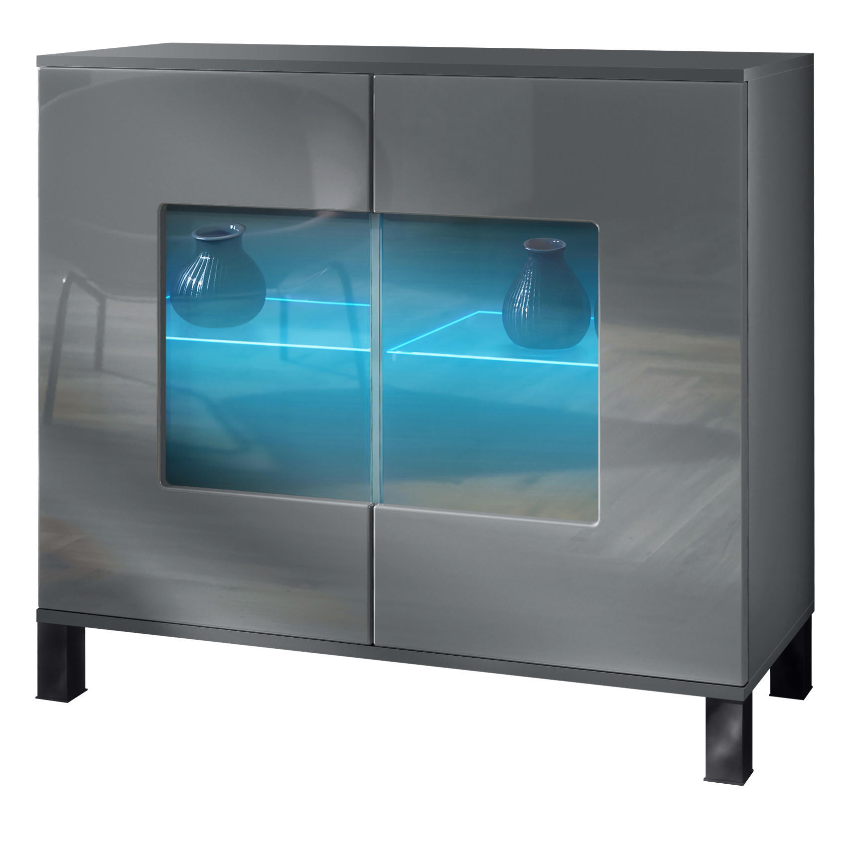 Vladon Kommode Grau 92.5x84.5x35 cm