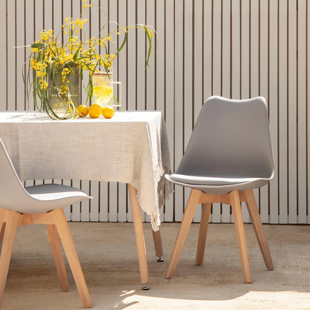 ESSZIMMERSTUHL Kler Grau 48 cm x 82 cm - Grau, Kunststoff (48/82/57cm)