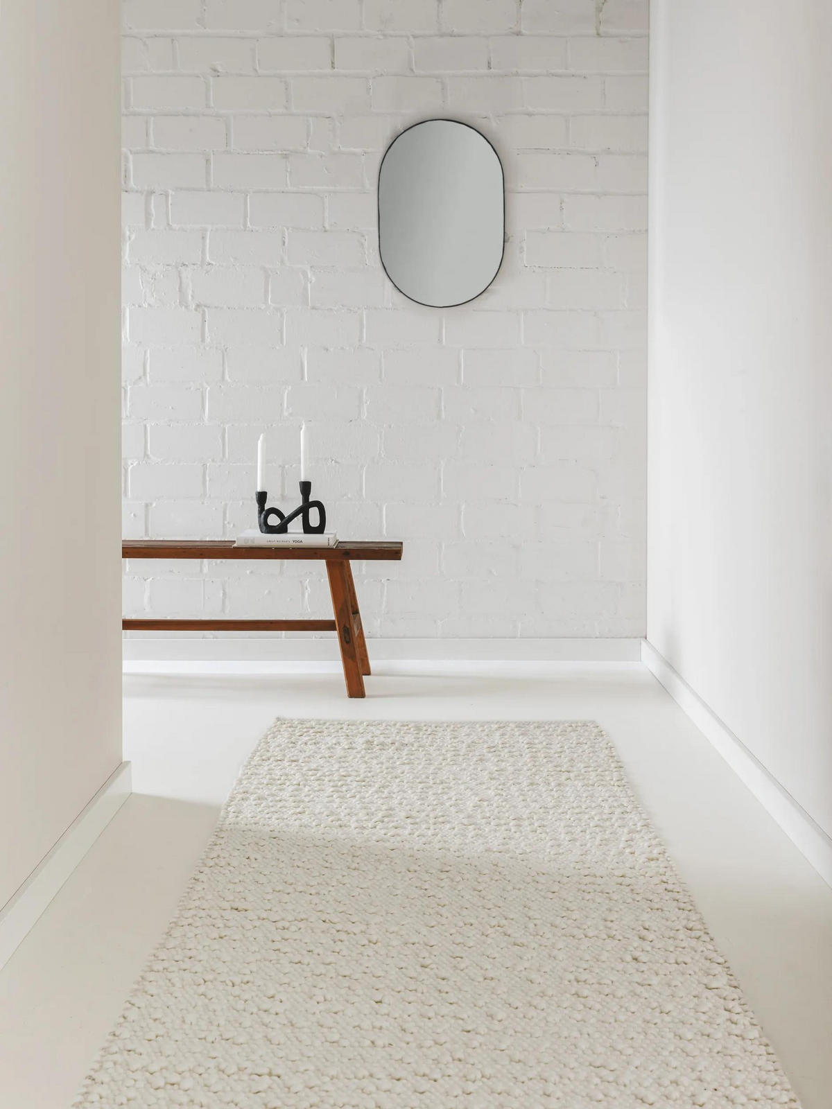 WOLLTEPPICH-LÄUFER Lana Cream 70x200 cm - Creme, Textil (70/200cm) - benuta Pure
