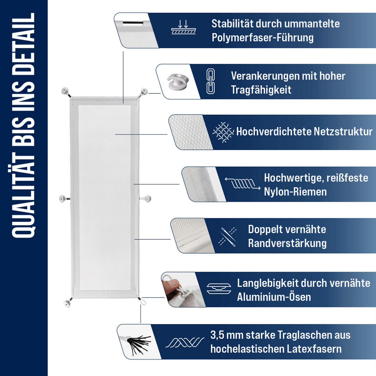 KABELMANAGEMENT Netz für den Schreibtisch, weiß - Weiß, Kunststoff (24/63.5/0.25cm) - Ultimate Setup