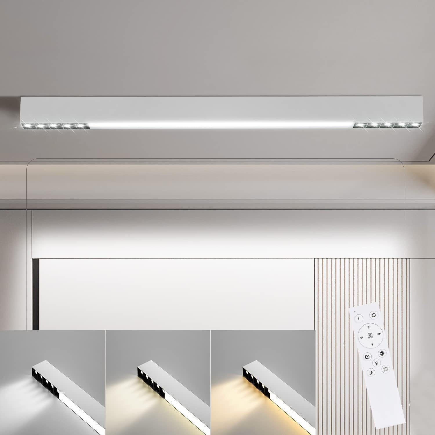 LED-DECKENLEUCHTE Ritter 80/3.5/5.5 cm - Weiß, Metall (80/3.5/5.5cm) - Nettlife