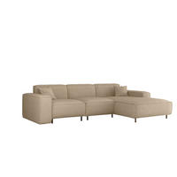 ECKSOFA Gloria In Artico - Beige, Holzwerkstoff/Textil (266/165cm) - Fun Möbel