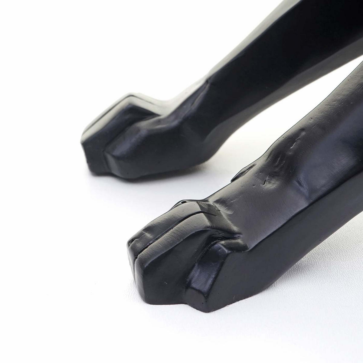DEKO FIGUR LEOPARD MIT HALSBAND Schwarz - Schwarz, Stein (45/20/11cm) - MCW