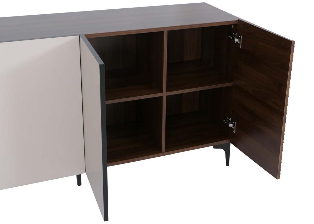 SIDEBOARD Walnuss Dekor - Walnussfarben, Holz (160/80/42cm) - MCW