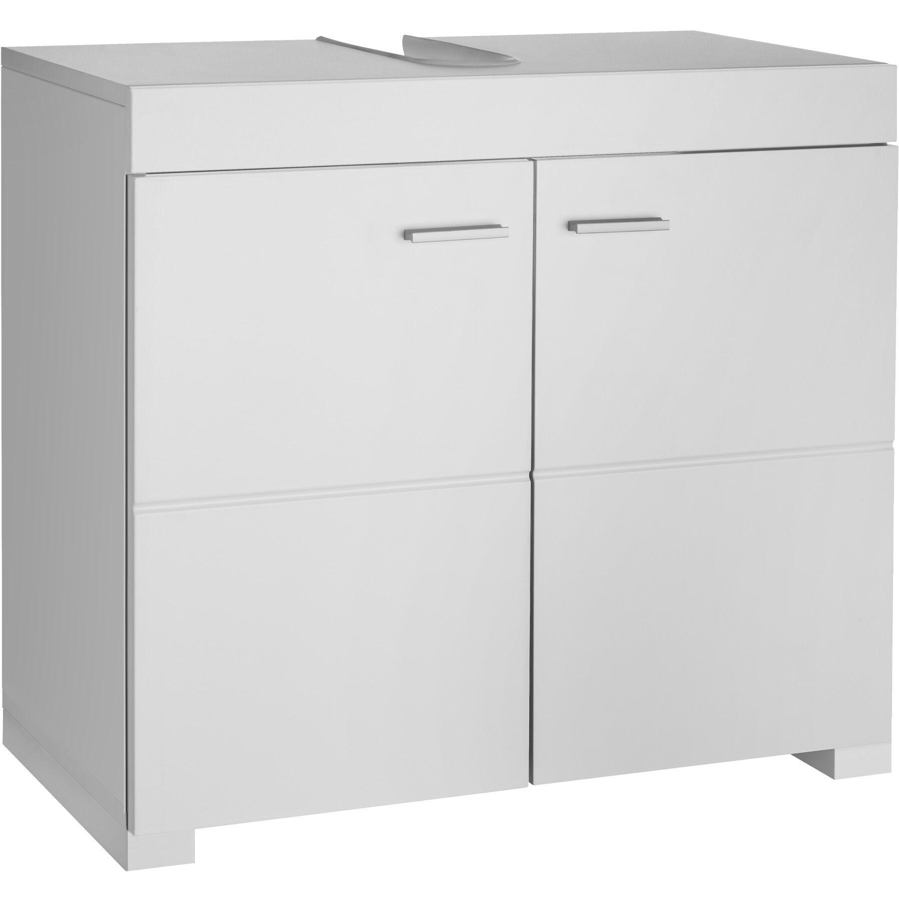 WASCHBECKENUNTERSCHRANK Idris,60 x 35 x 56 cm,weiß - Weiß, Holzwerkstoff (60/56/35cm) - tectake