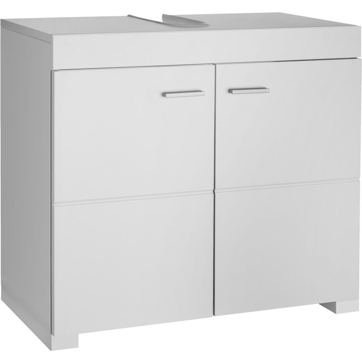 WASCHBECKENUNTERSCHRANK Idris,60 x 35 x 56 cm,weiß - Weiß, Holzwerkstoff (60/56/35cm) - tectake
