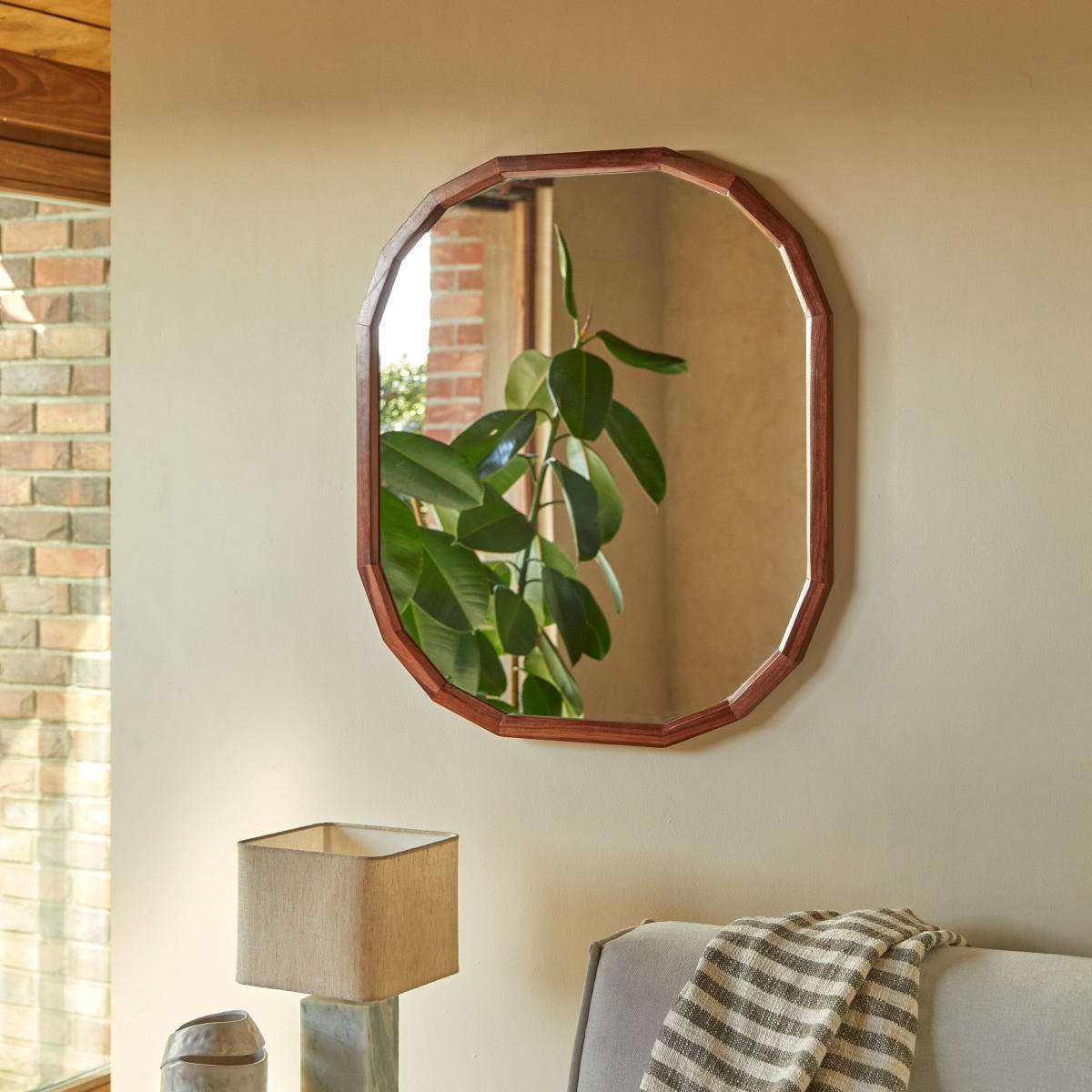 SPIEGEL Jade Braun aus Palisander - Braun, Holz (70/80/3cm) - Tikamoon