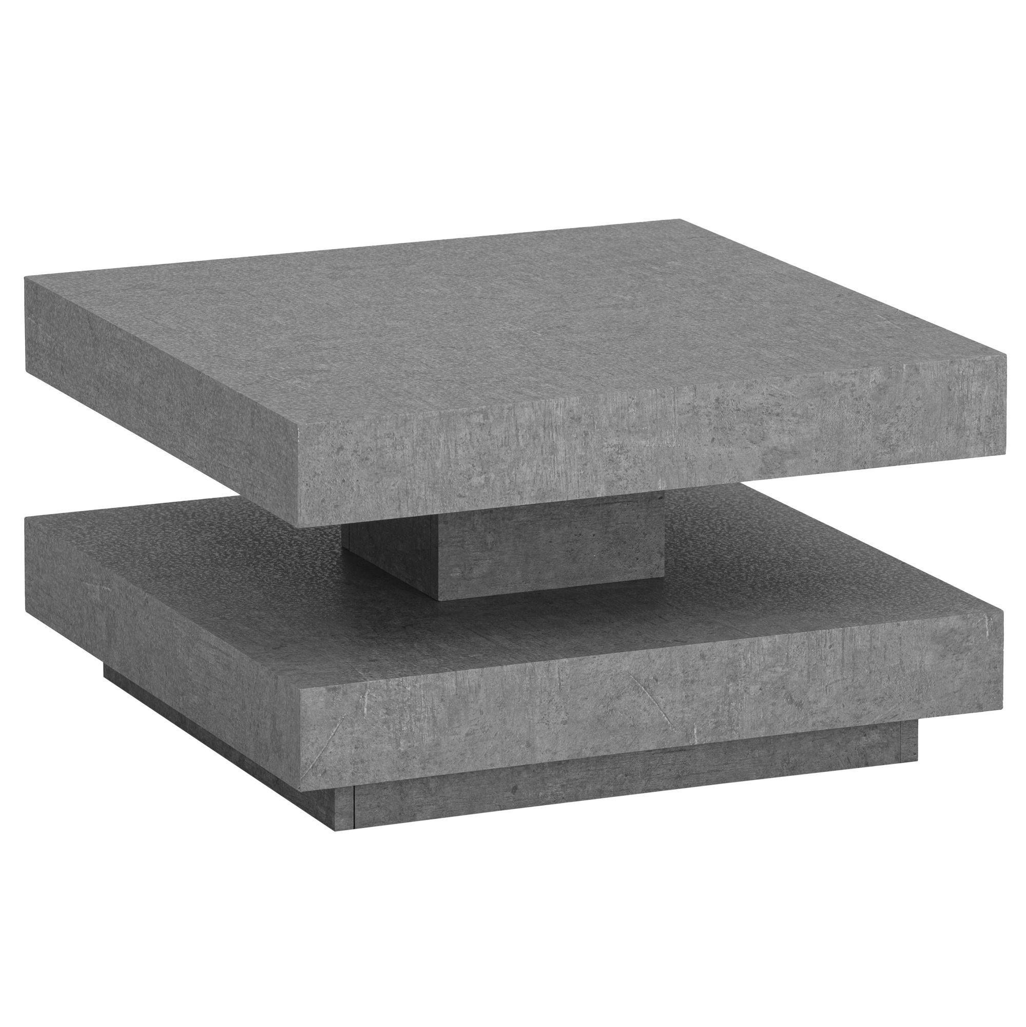 Kadima Design Couchtisch Grau 60x34x60 cm