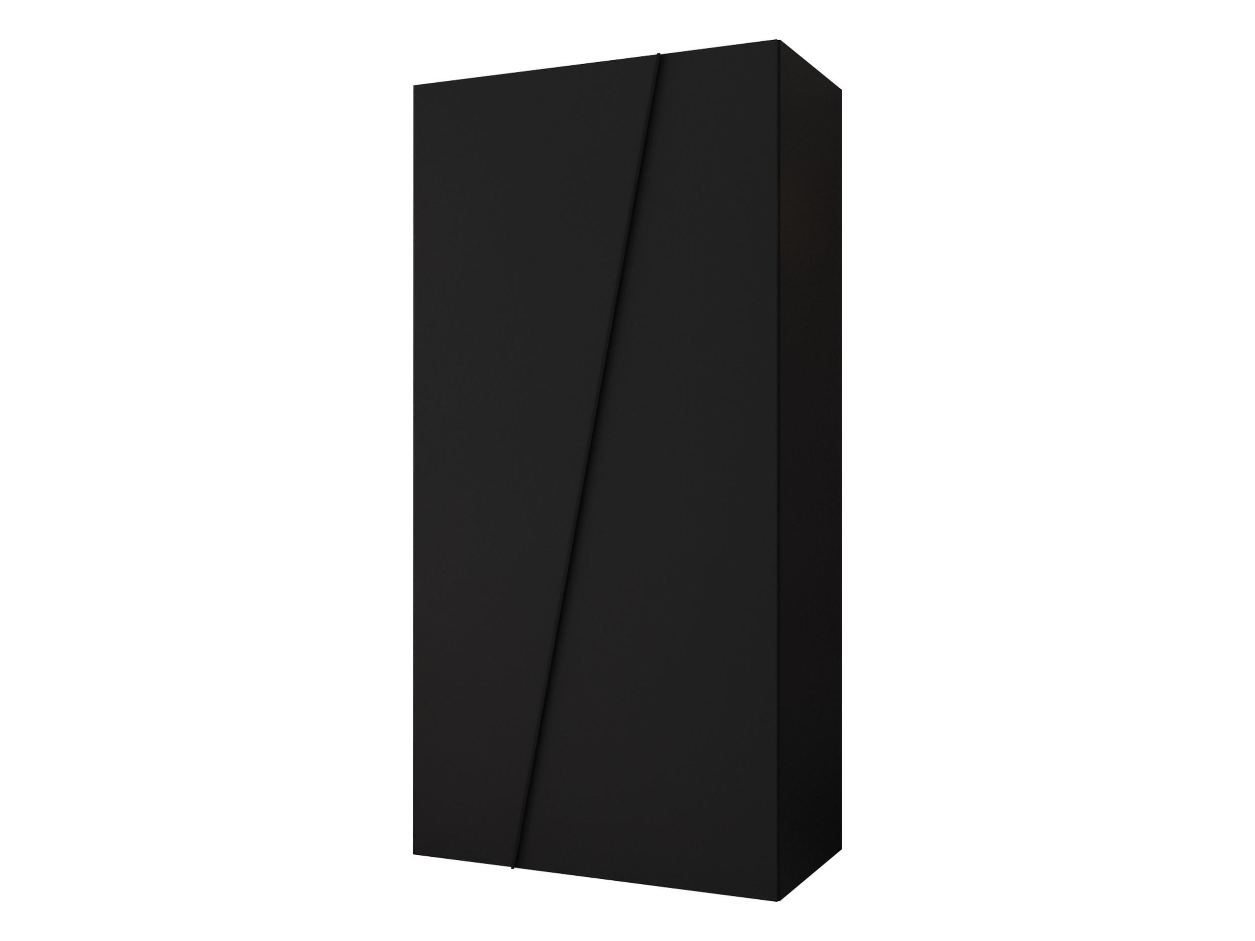 DREHTÜRENSCHRANK Zen 100 cm - Schwarz, Holzwerkstoff/Kunststoff (100/202/50cm) - MIRJAN24