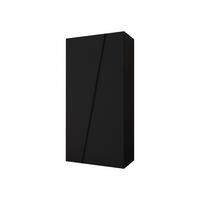 DREHTÜRENSCHRANK Zen 100 cm - Schwarz, Holzwerkstoff/Kunststoff (100/202/50cm) - MIRJAN24