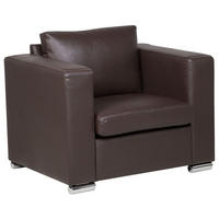 SESSEL Leder braun Helsinki - Braun, Leder (96/72/76cm) - Beliani