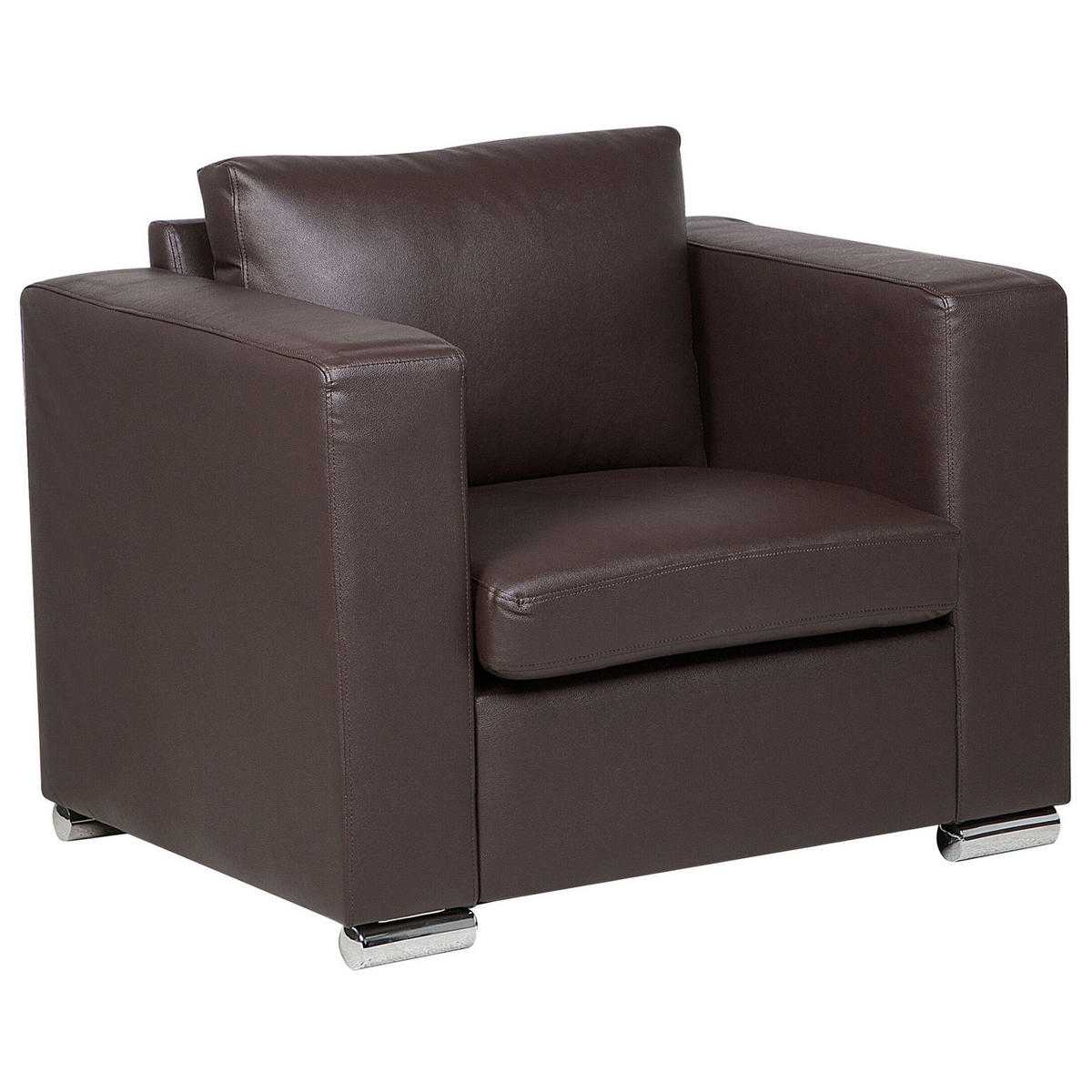 SESSEL Leder braun Helsinki - Braun, Leder (96/72/76cm) - Beliani