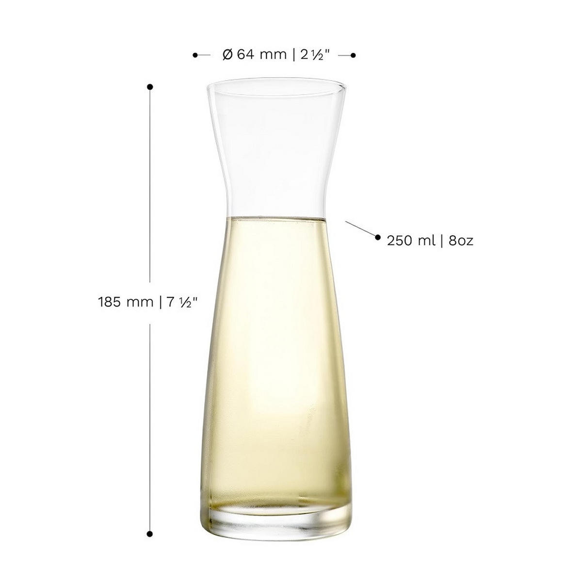 KARAFFE Universal M 250 ml 6er Set - Transparent, Glas (0.25L) - Stölzle