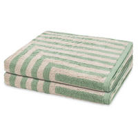 DUSCHTUCH Grafik 2er-Set - Grün, Textil (70/140cm) - Ross