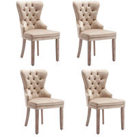 STUHL-SET DE-35903 4 Stück mit Türklopfer-Design Beige - Beige, Holzwerkstoff (46.5/95/53cm) - ComfortXL