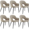 ARMLEHNSTUHL 6er Set Sachel 57 x 61 5 x 87 5 cm taupe - Taupe, Kunststoff (57/87.5/61.5cm) - tectake