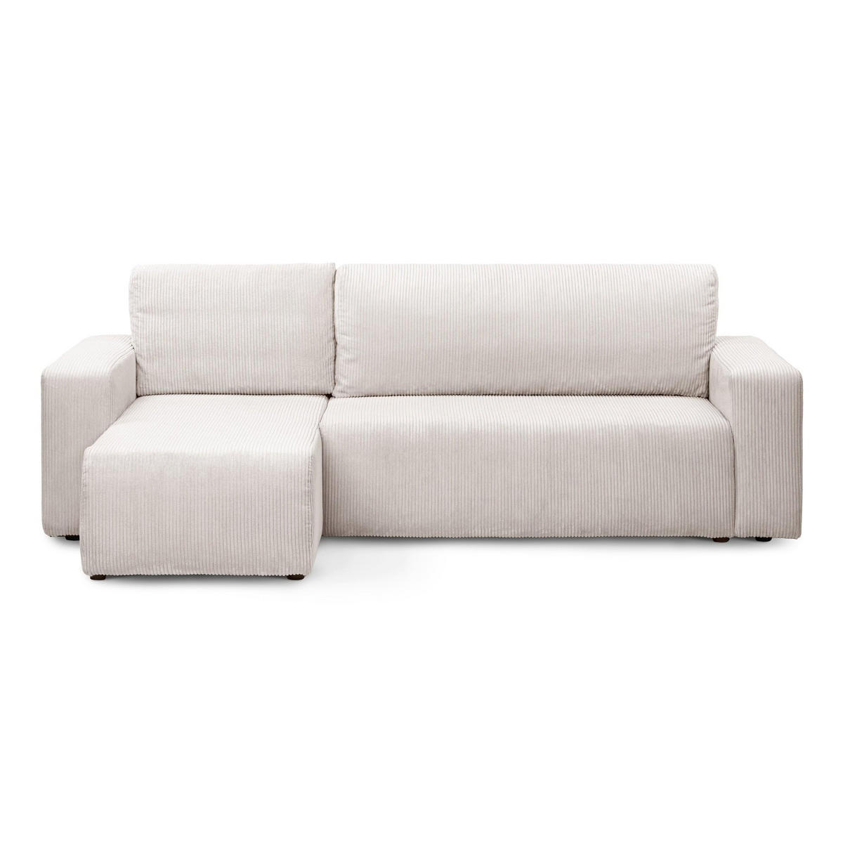 ECKSOFA Kingi Weiß - Weiß, Textil (244/83/142cm) - Pillovely