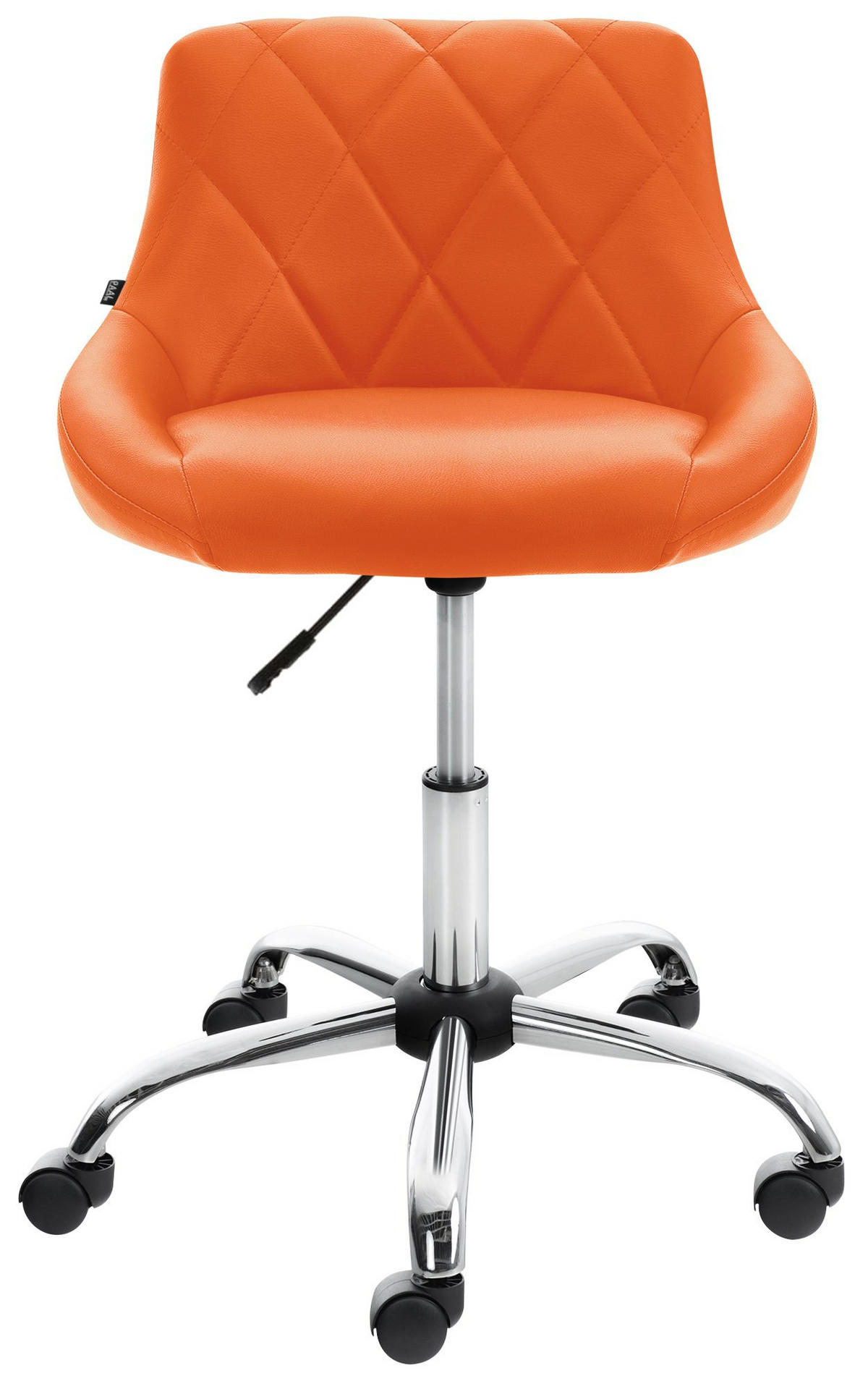 ARBEITSHOCKER Lazius Kunstleder orange - Orange, Metall (47/82/49cm) - TPFLiving