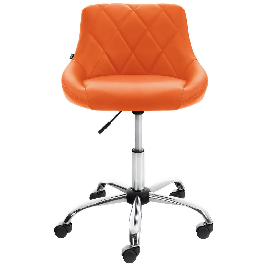 Thumbnail - TPFLiving Arbeitshocker, Orange, Metall, 47x82x49 cm, Arbeitszimmer, Bürostühle, Bürohocker