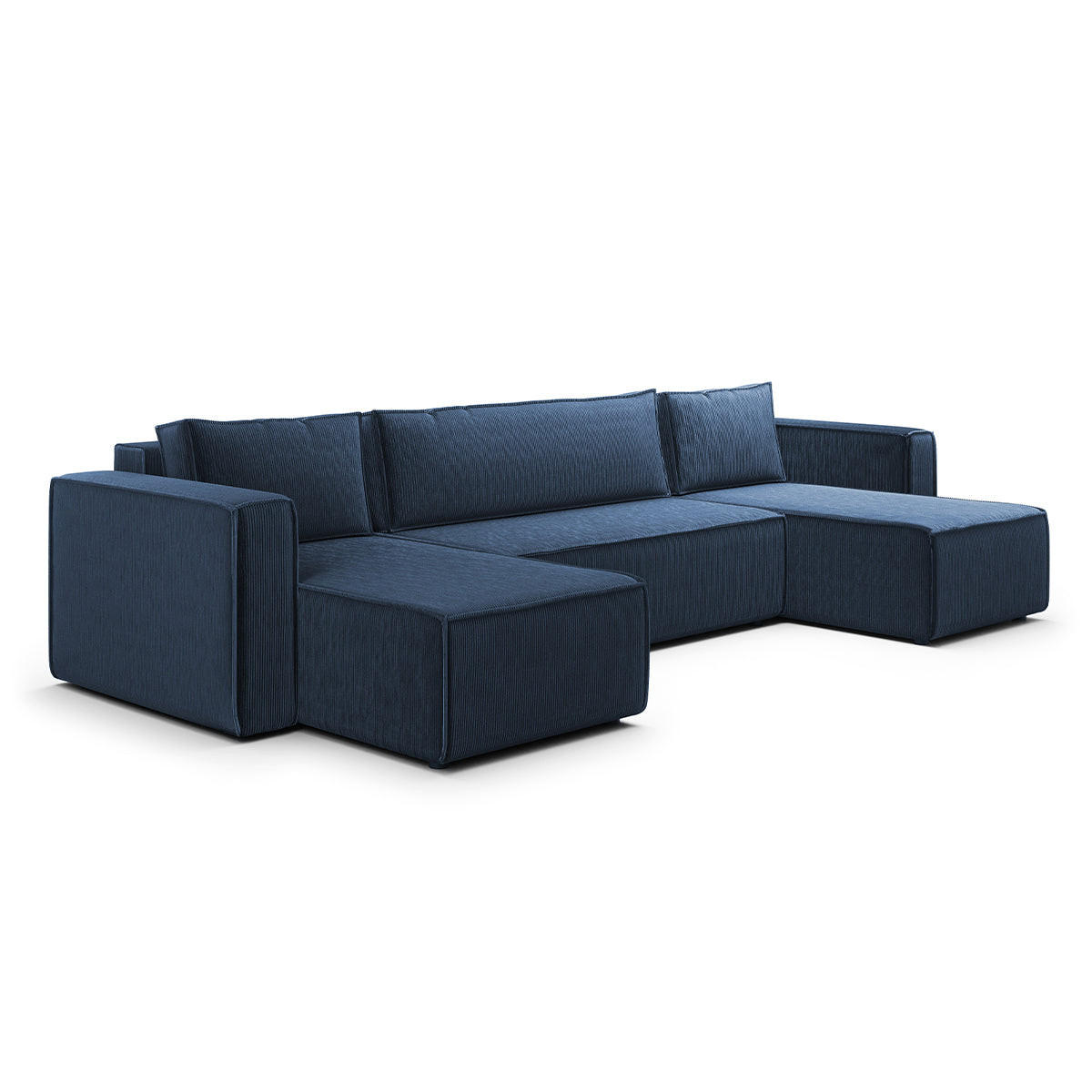 Petits-meubles Panoramasofa Blau 309x73x145 cm