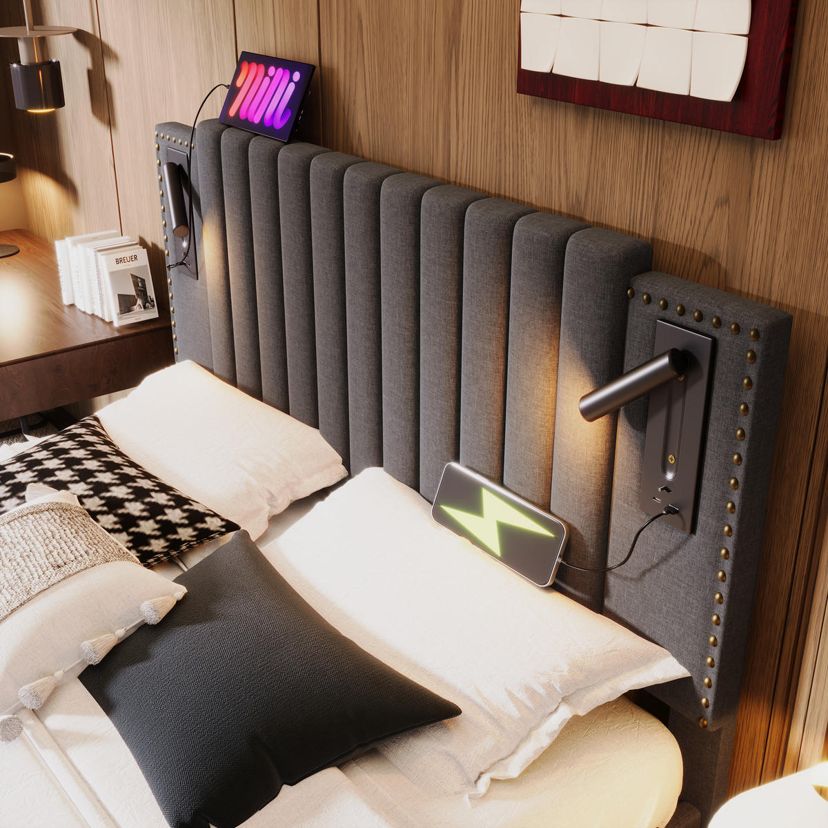 STAURAUMBETT 180/200 cm DE-00345, in Grau - Grau, Metall (180/200cm) - ComfortXL