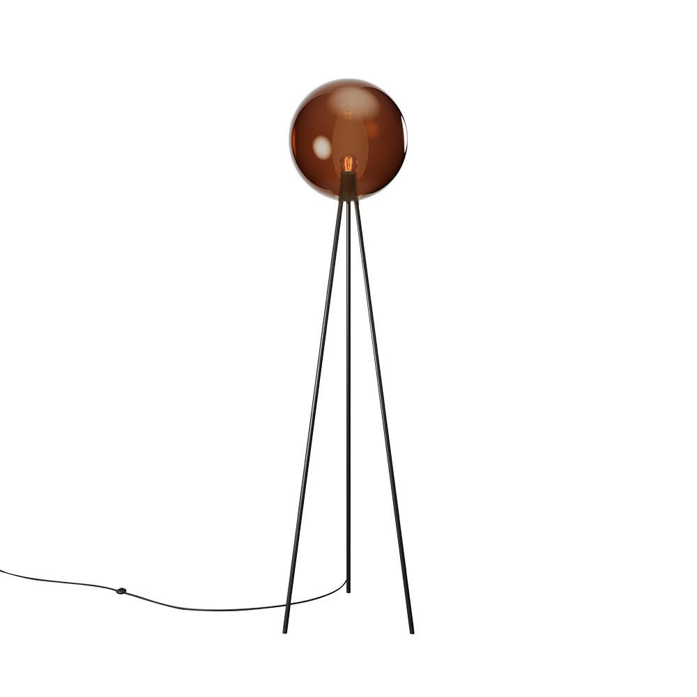 STSTEHLAMPE Orb Tripod Braun Ø 40cm - Braun, Glas (40/40/160cm) - s.luce