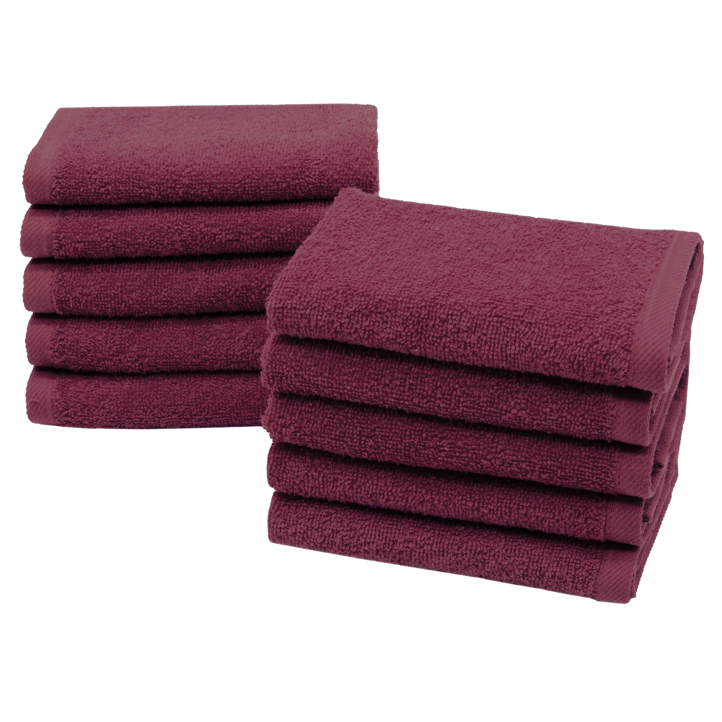 SEIFTÜCHER, 10er-Set, 30x30 cm, 100% Baumwolle, Rot - Brombeere, Textil (30/30cm) - Zollner