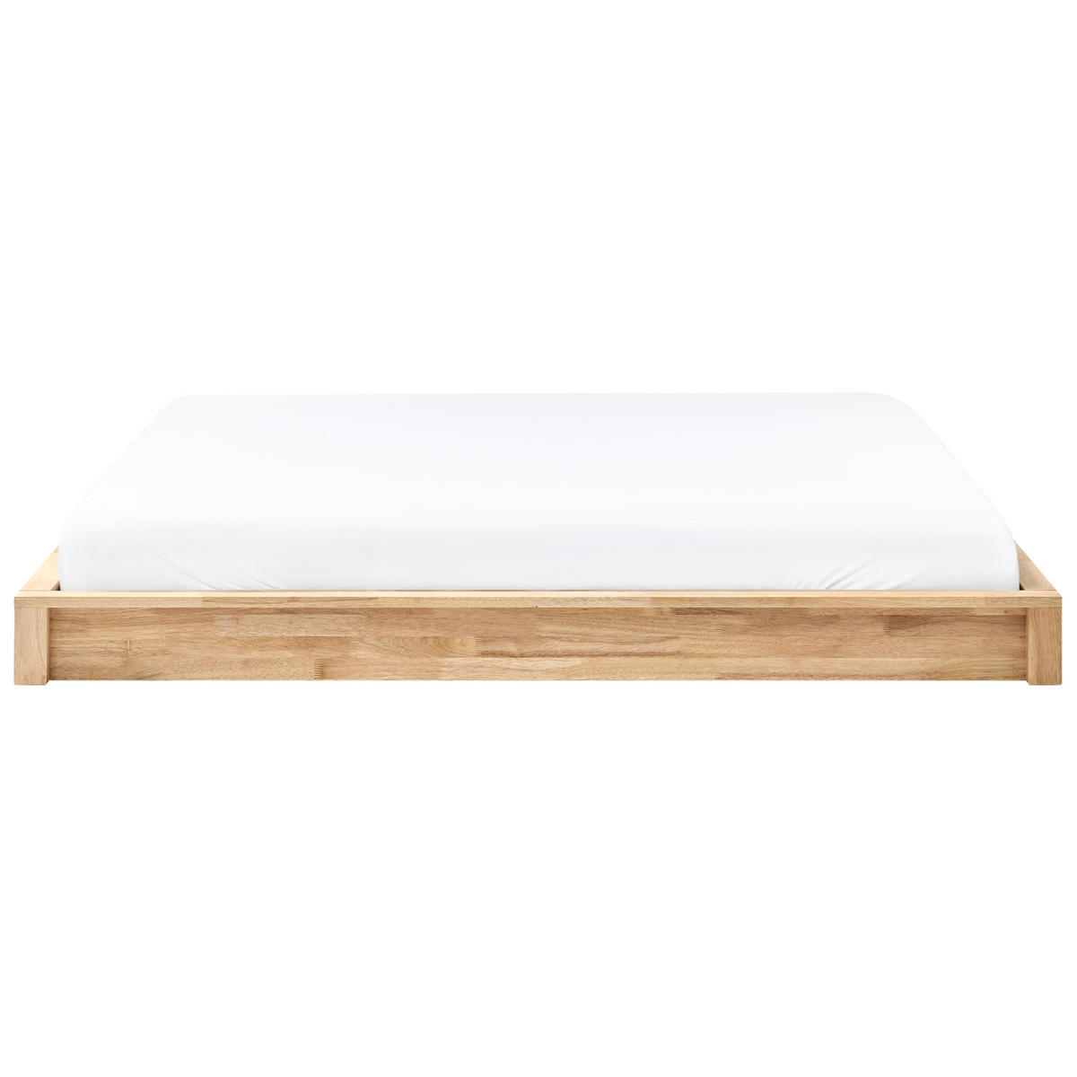 PAT fără tablie 180/200 cm lemn de cauciuc maro deschis Antras - maro deschis, lemn (180/200cm) - Beliani