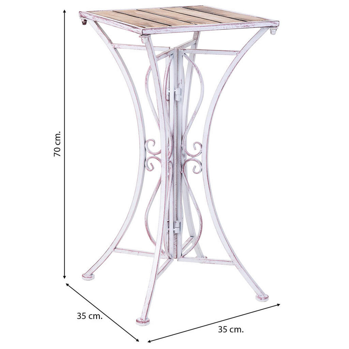 TISCH, grau, 35x70cm - Grau, Holz (35/35/70cm) - Wanderlust