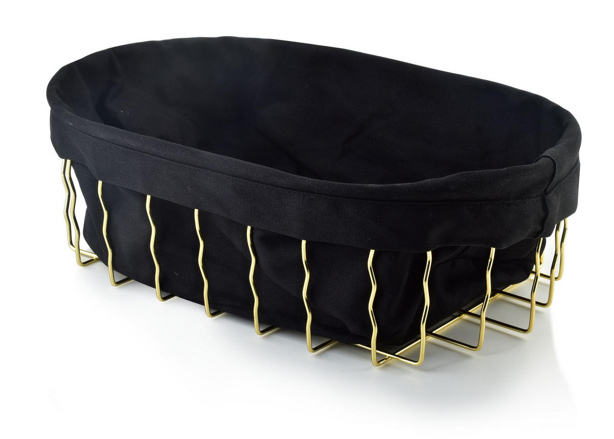 KORB Cassie Gold 32/22/10 cm Metall - Goldfarben, Metall (22/10/32cm) - Mondex