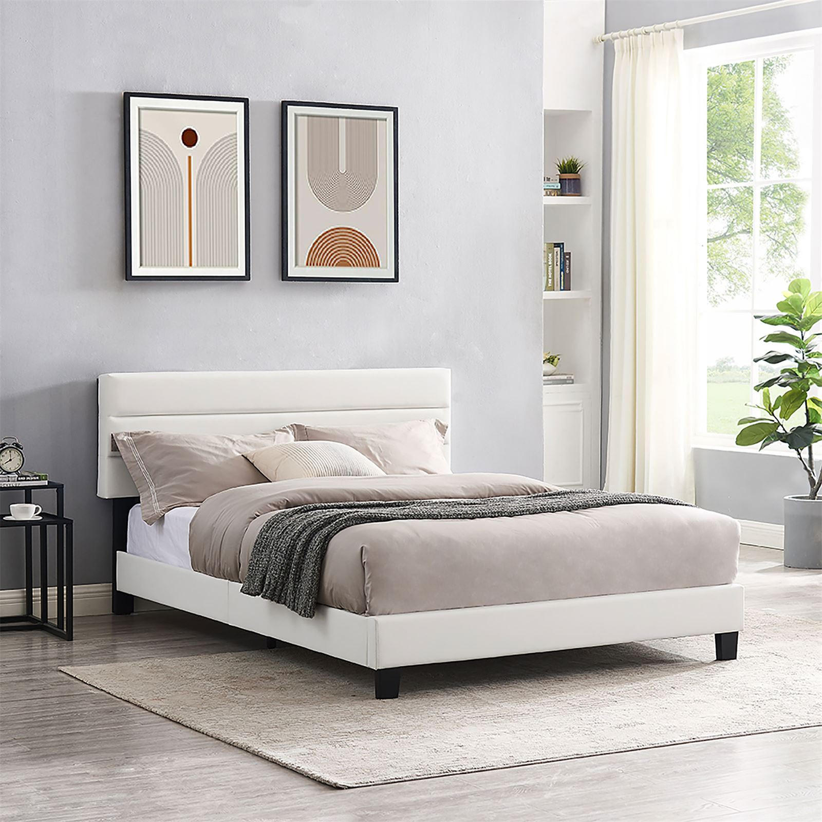 POLSTERBETT BEDFORD 140X200 CM - Weiß, Textil (140/200cm) - CARO-Möbel