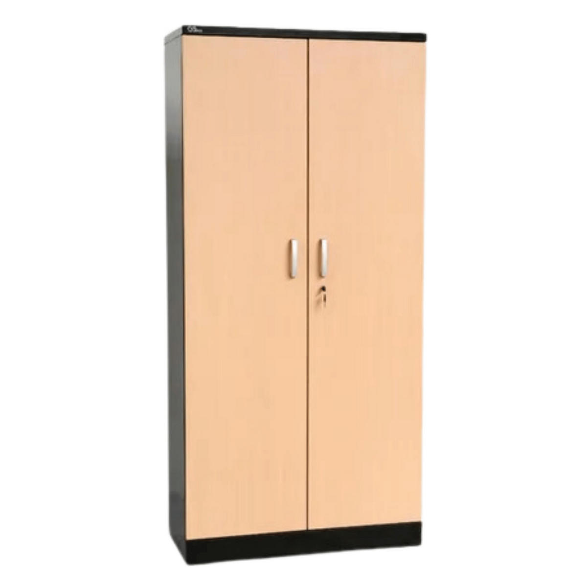 AKTENSCHRANK Beetle 4 Fachböden 195x92x42 cm Schwarz & Buche - Buchefarben, Metall (92/195/42cm)