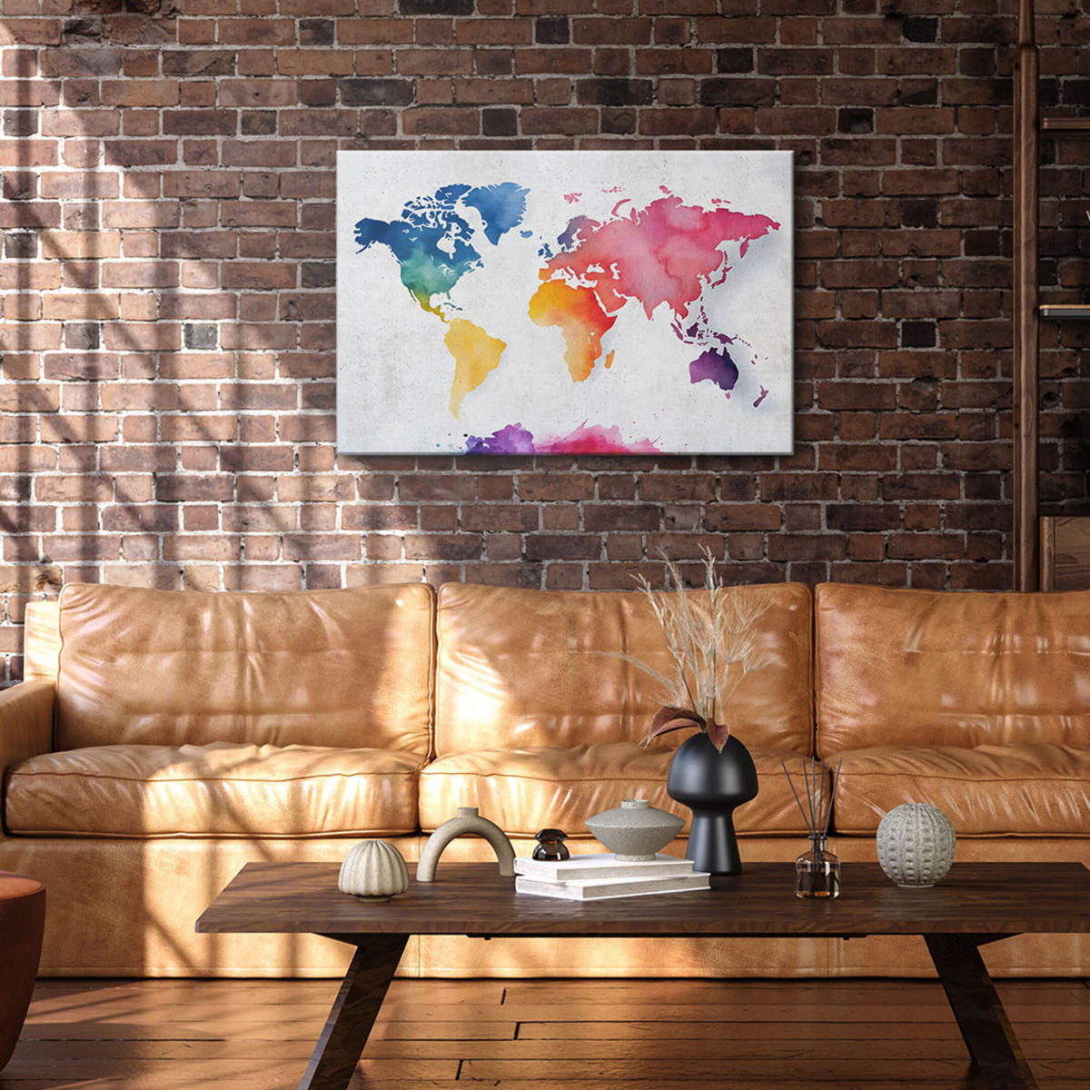 LEINWANDBILD Mehrfarbig 120x80 cm - Multicolor, Holz (120/80cm) - LUMASOUL