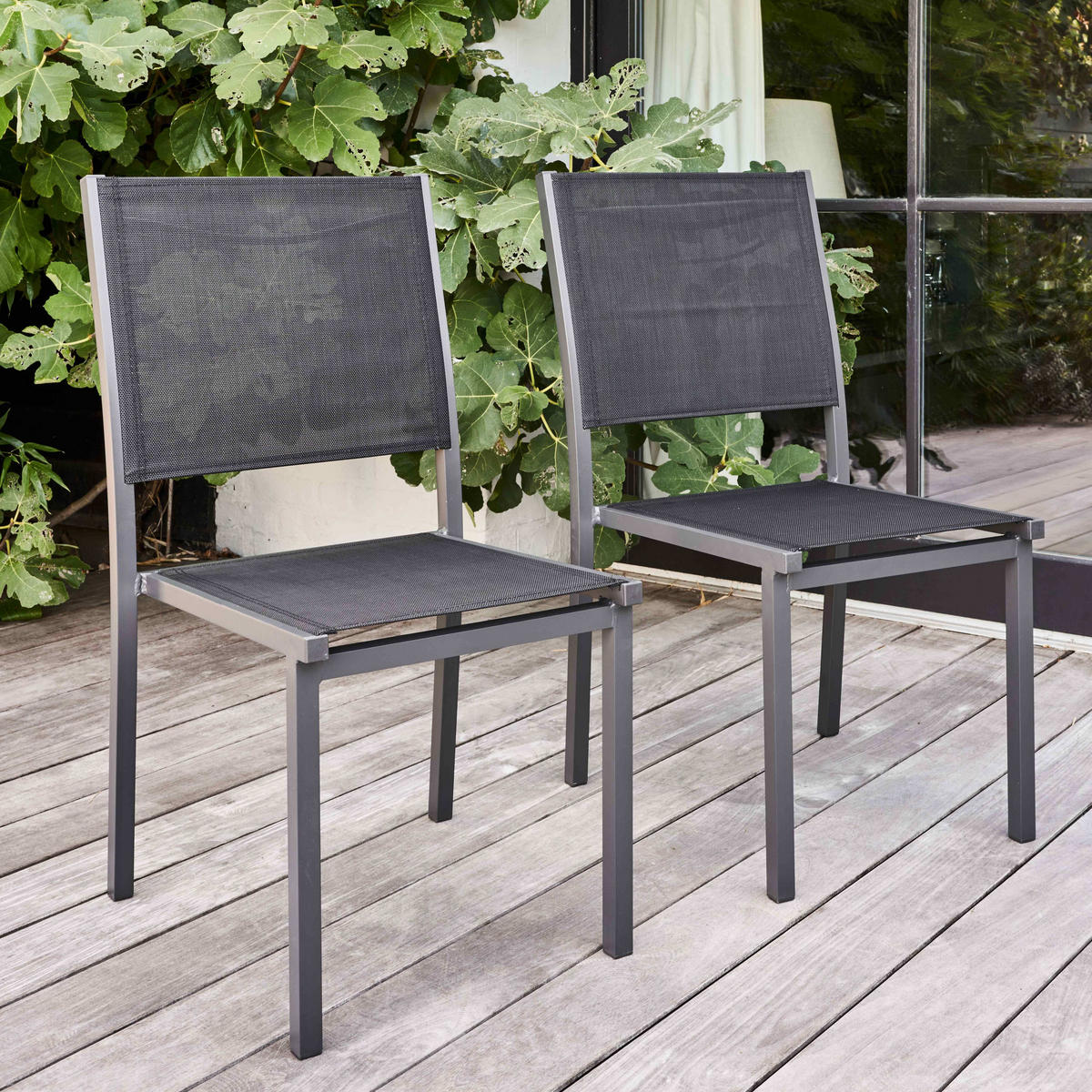 GARTENSET 9-tlg., Schwarz - Schwarz, Metall - Oviala