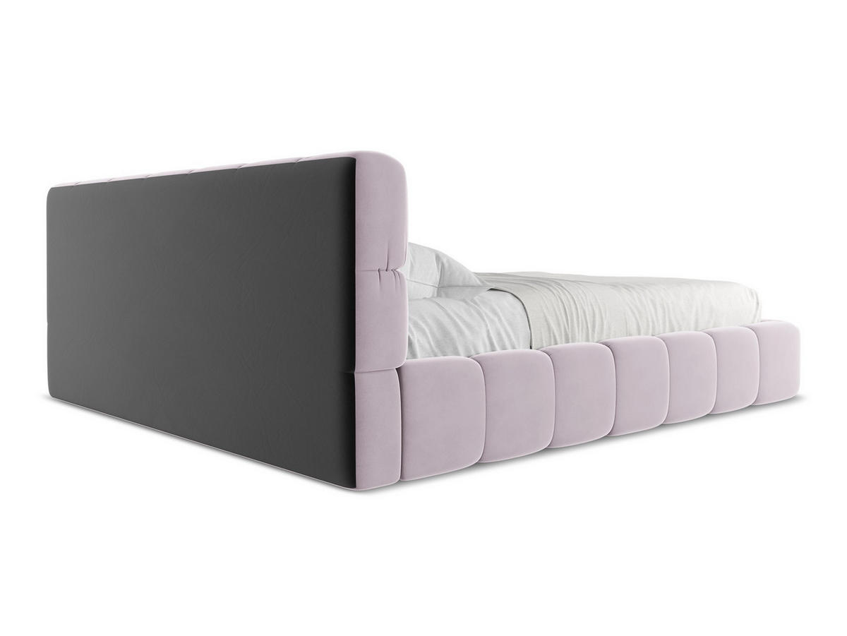 POLSTERBETT mit Bettkasten und Lattenrost 200x228 Violett - Lila/Flieder, Kunststoff/Textil (180/200cm) - Makamii