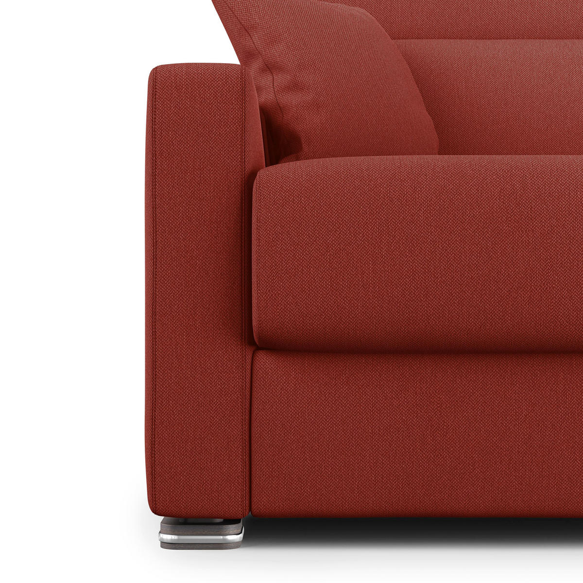 SCHLAFSOFA Amber - Rot, Textil (171/100/98cm) - Divani.store