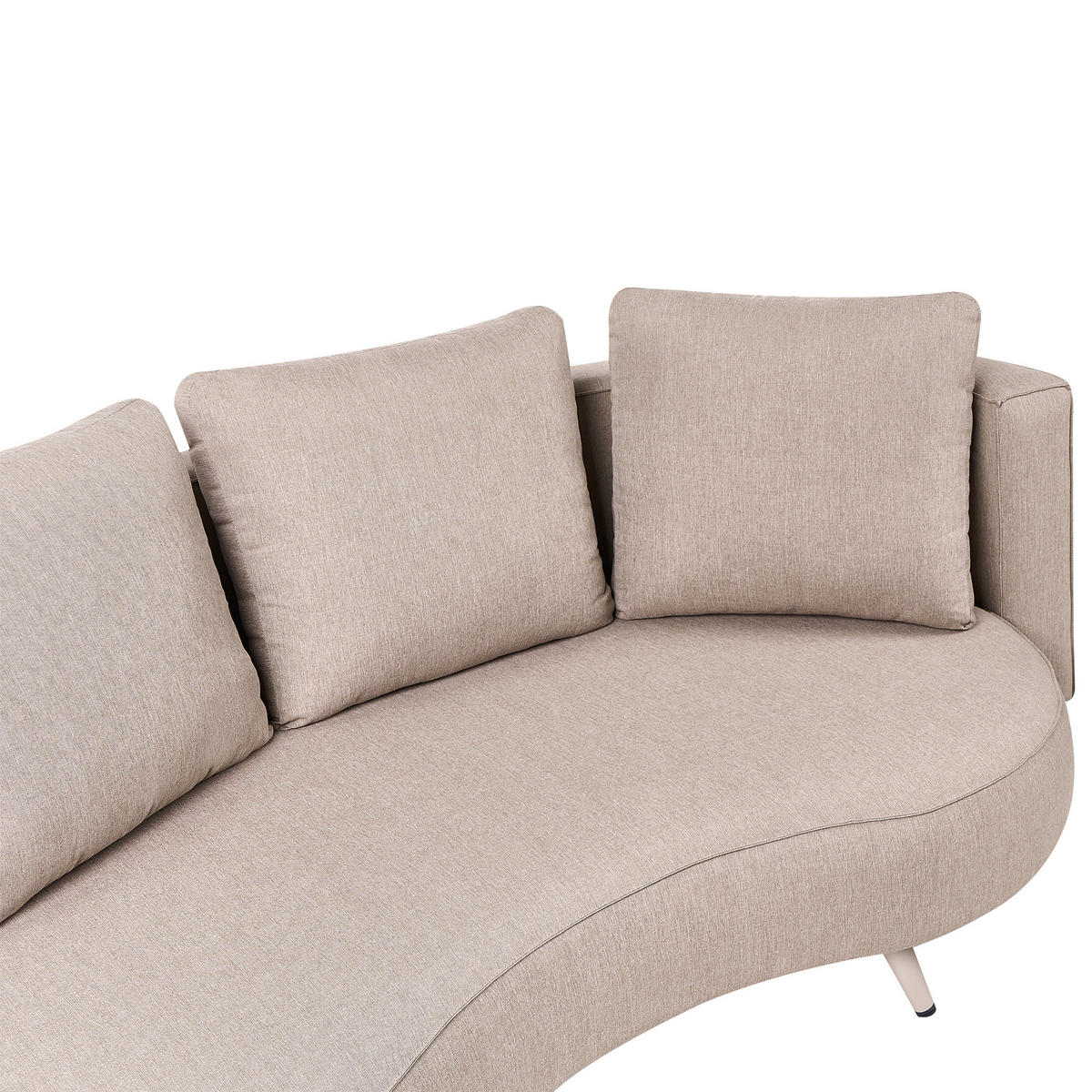 GARTENSOFA 3-Sitzer rechtsseitig Beige Parori - Beige, Textil (210/95/104cm) - Beliani