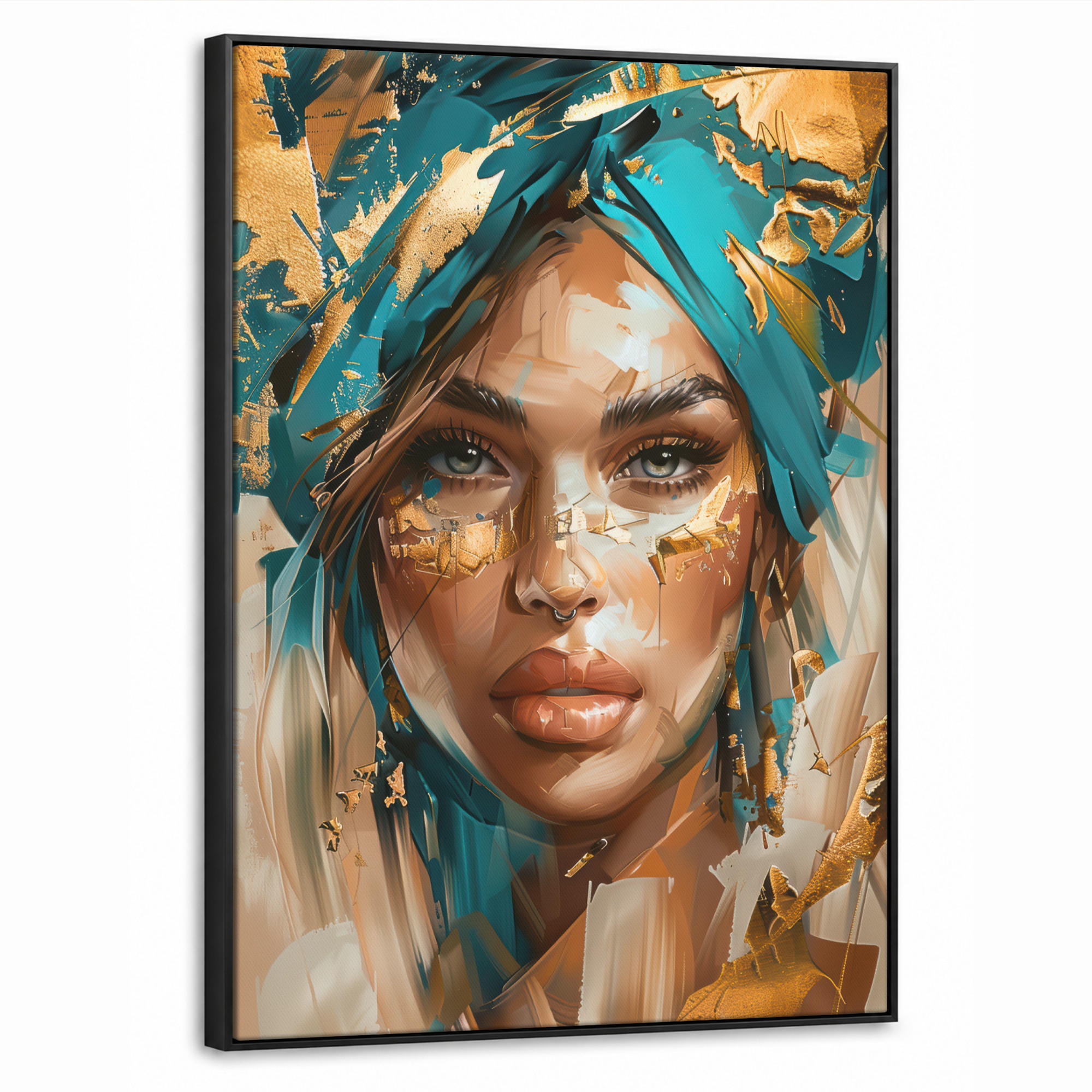 MuchoWow Leinwand Türkis 70x100 cm