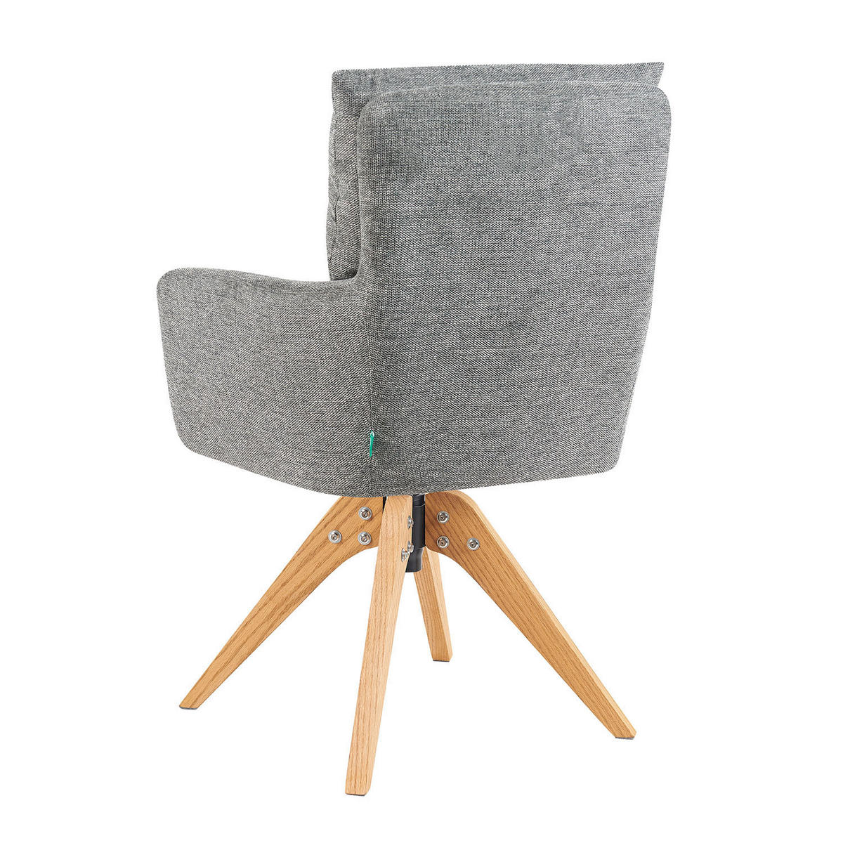 ARMLEHNSTUHL Mika-Juna - Honigeiche/Grau, Eichenholz/Holz (59/94/66cm) - DUBI Möbel