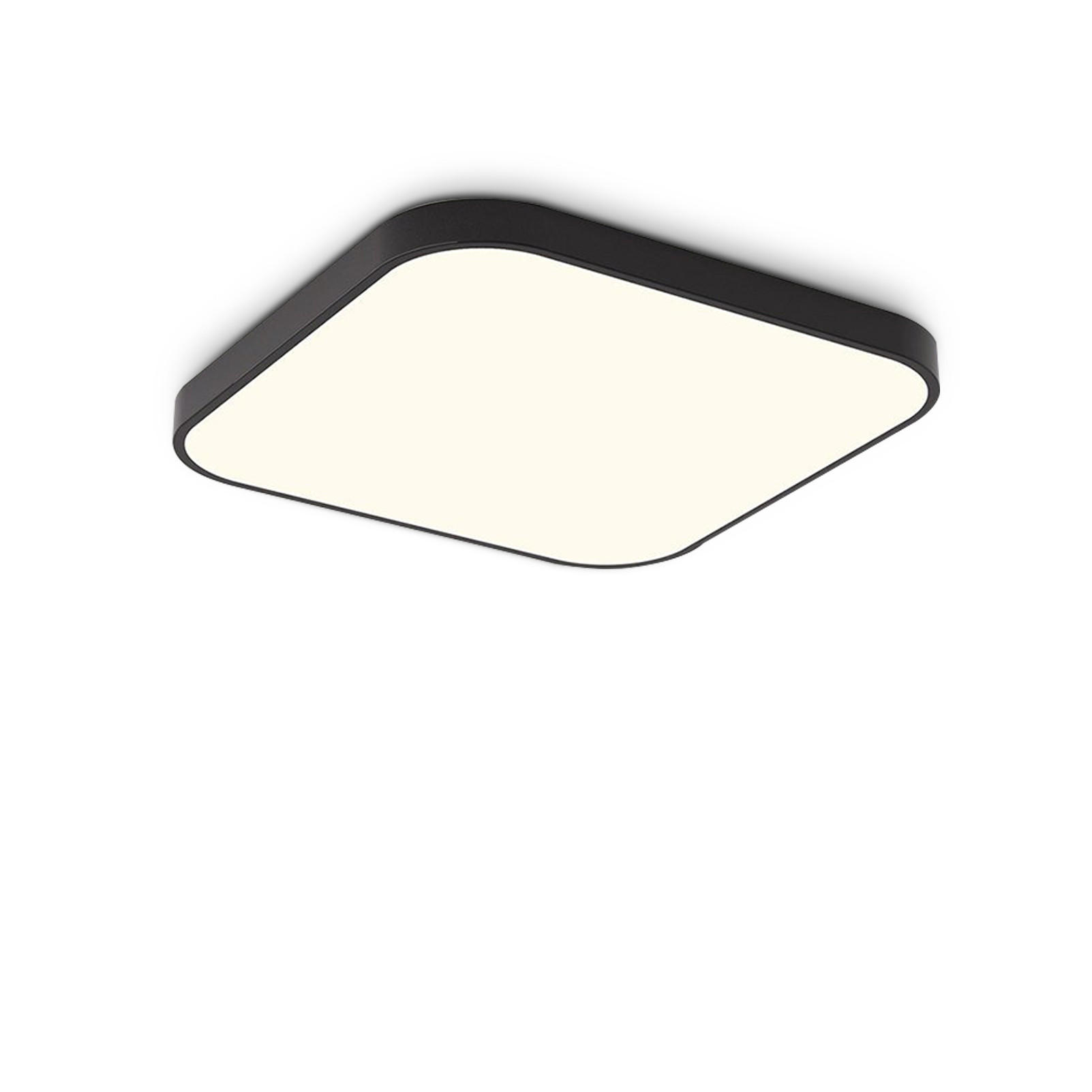 LED-DECKENLEUCHTE Leipzig 4000K-Neutralweiß 27/27/3 cm - Schwarz, Kunststoff (27/27/3cm) - Nettlife